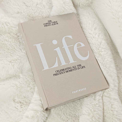 Life' Oatmeal Decorative Coffee Table Photo Album Accessories 