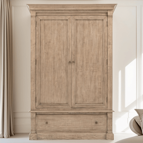 Lilliana Luxury 2 Door Wardrobe with Brass Handles Furniture 