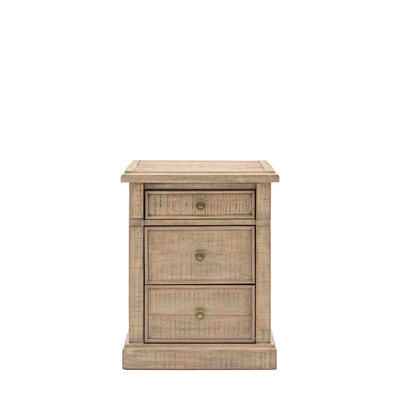 Lilliana Luxury 3 Drawer Bedside Table with Brass Handles Furniture 