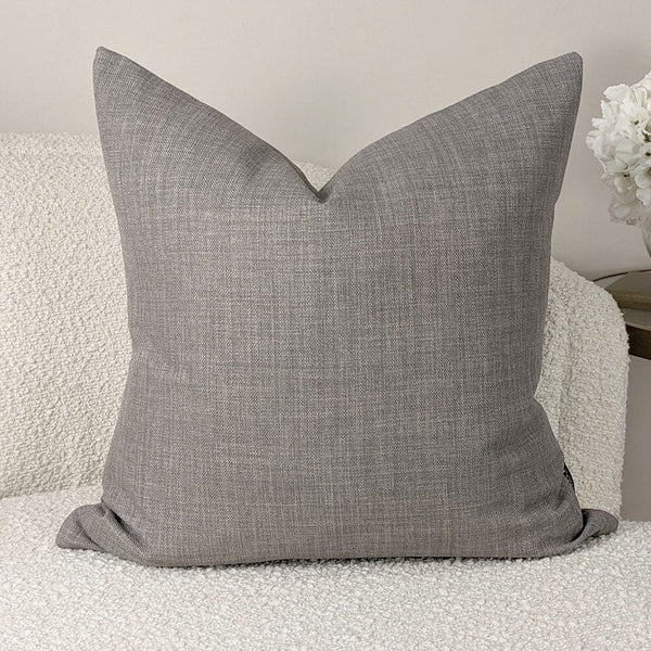 Linoso Truffle Warm Grey Linen Cushion - 50x50cm Textiles 