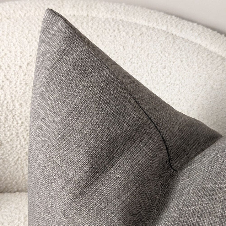 Linoso Truffle Warm Grey Linen Cushion - 50x50cm Textiles 