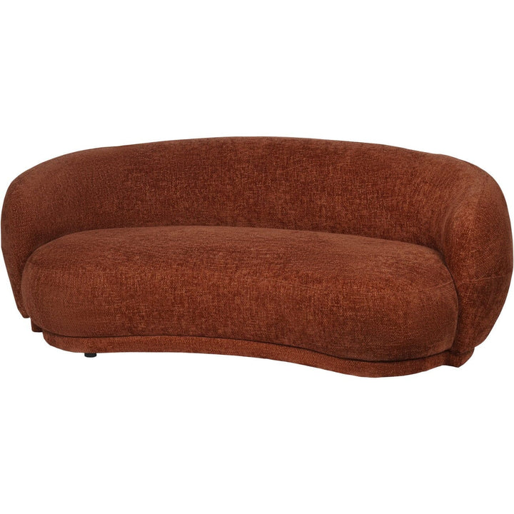 Liora Terracotta Chenille Curved 2 Seater Sofa Sofa 