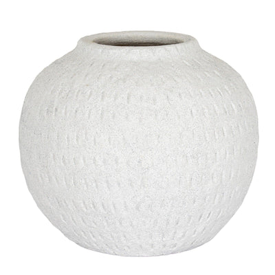 Lis Neutral Large Ceramic Round Vase Accessories 