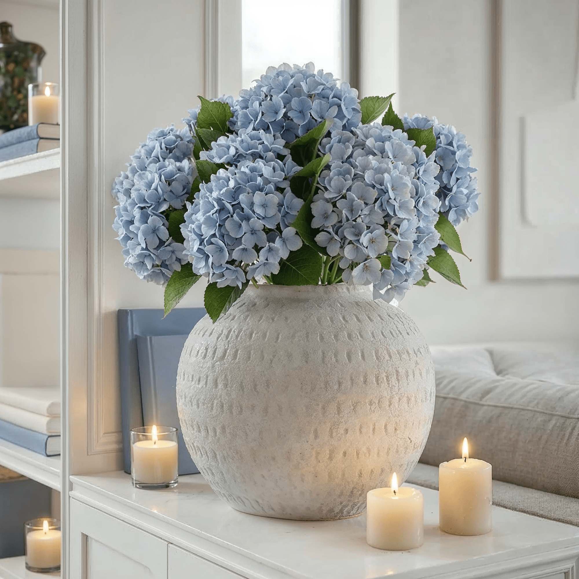 Lis Neutral Large Ceramic Round Vase Accessories 