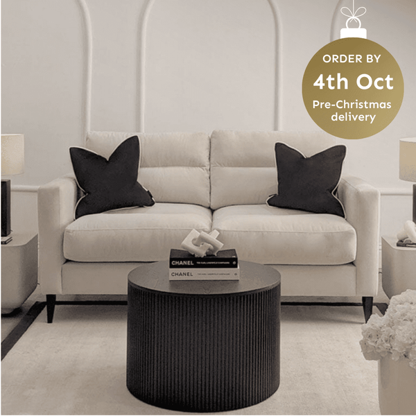 Lisbon Cream Velvet Sofa Range with Stitch Detailing Sofa 