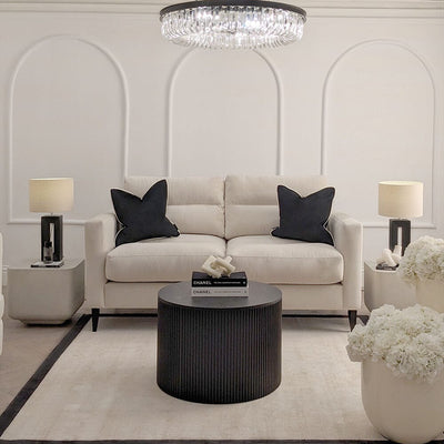 Lisbon Cream Velvet Sofa Range with Stitch Detailing Sofa Large Sofa 