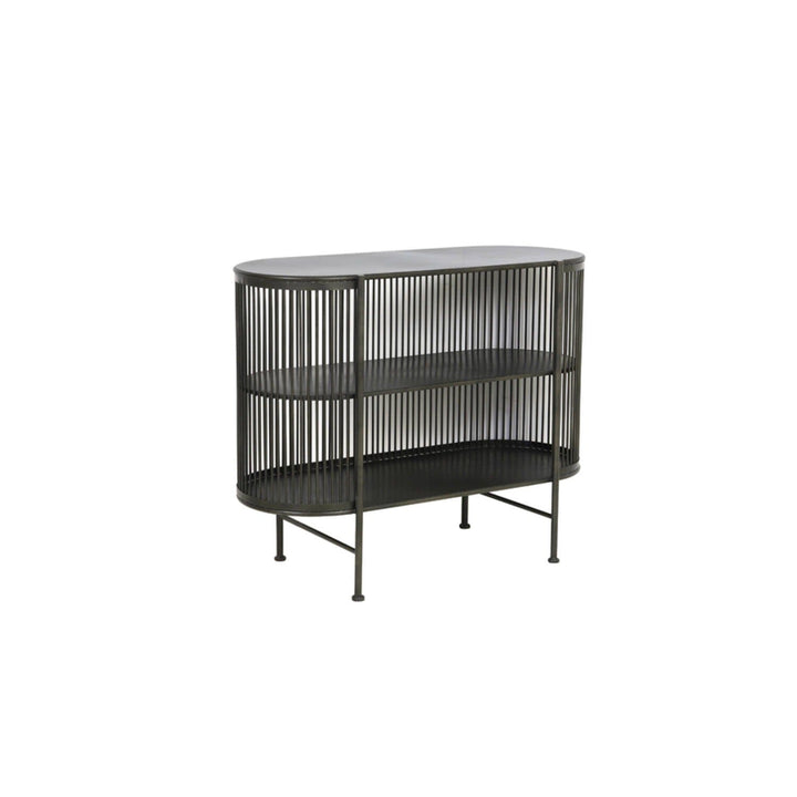 Liva Black Metal Shelving Unit Furniture 