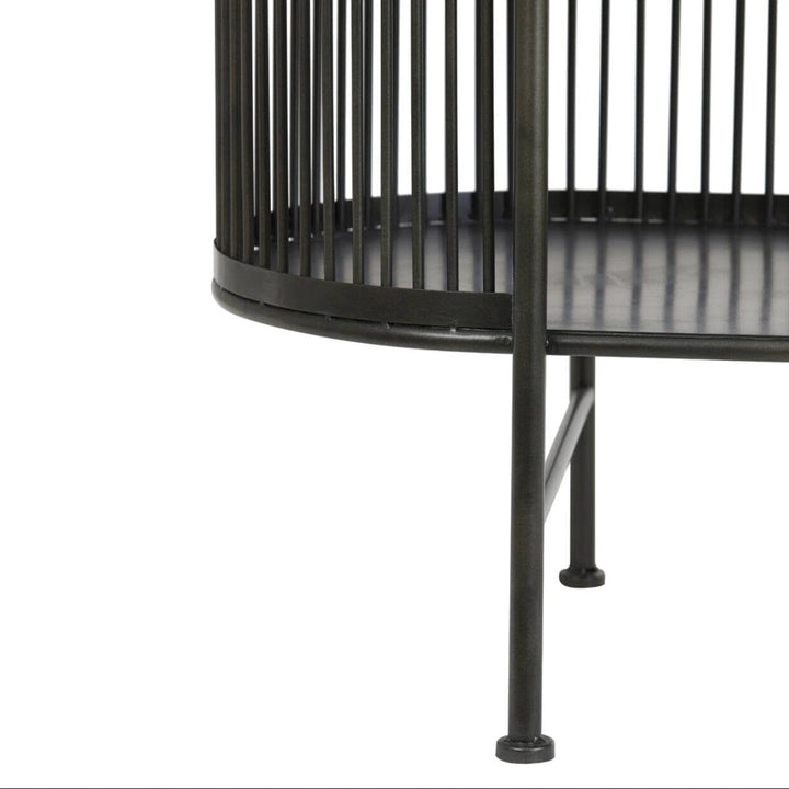 Liva Black Metal Shelving Unit Furniture 