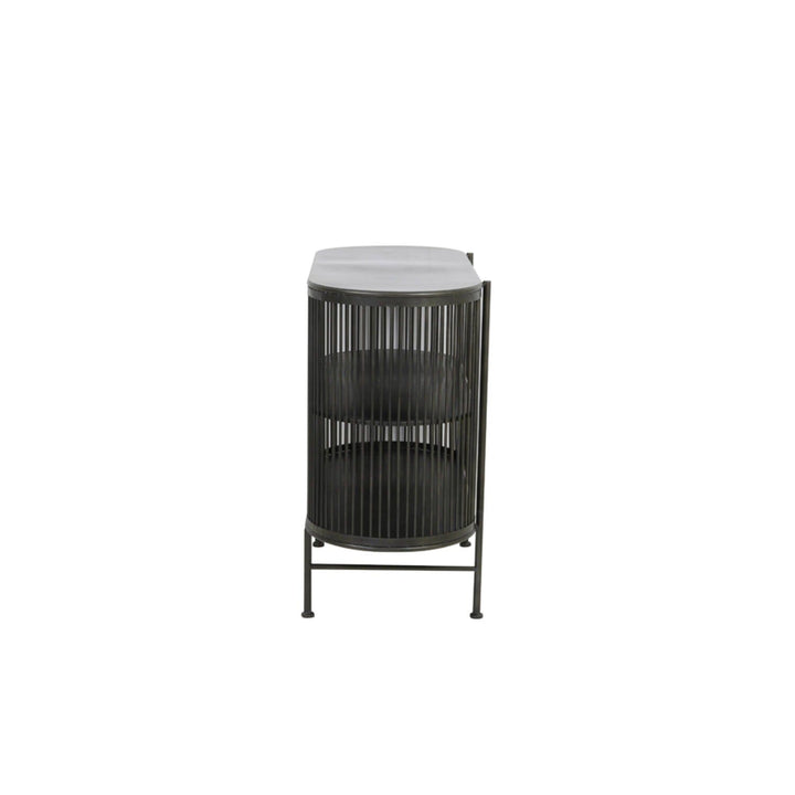 Liva Black Metal Shelving Unit Furniture 