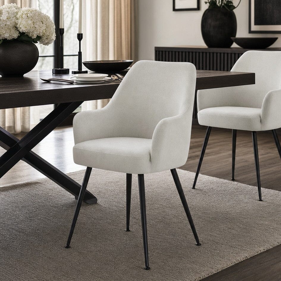Liza Cream Textured Dining Chairs - Set of 2 Furniture 