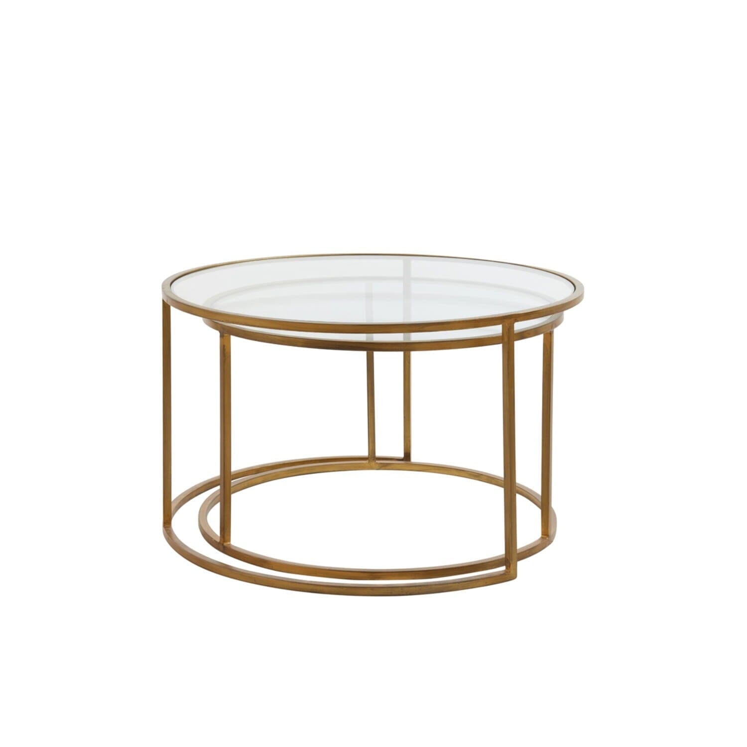 Loire Gold & Glass Nested Coffee Tables - Set of 2 Furniture 