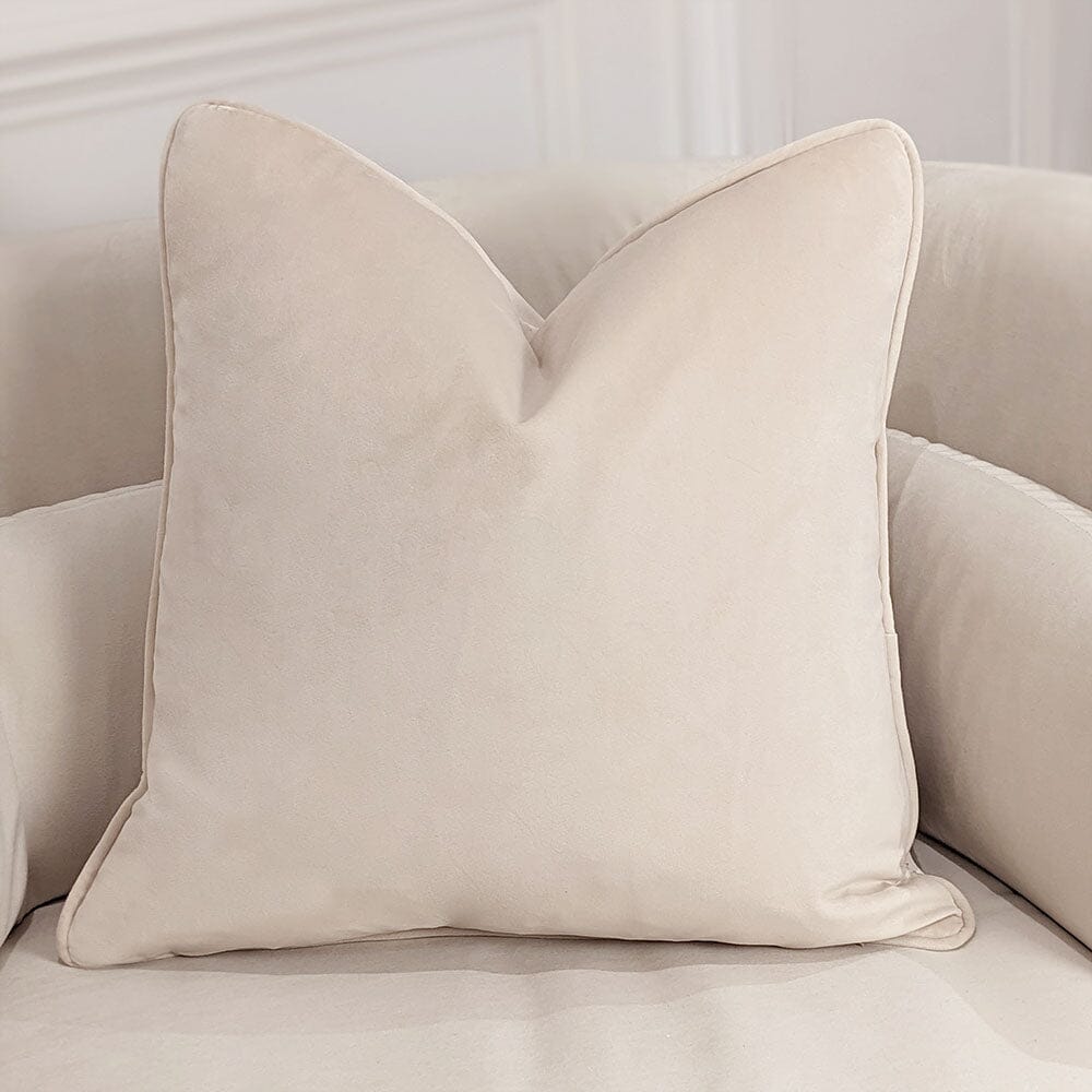 London Oyster Feather Filled Velvet Cushion - 46x46cm