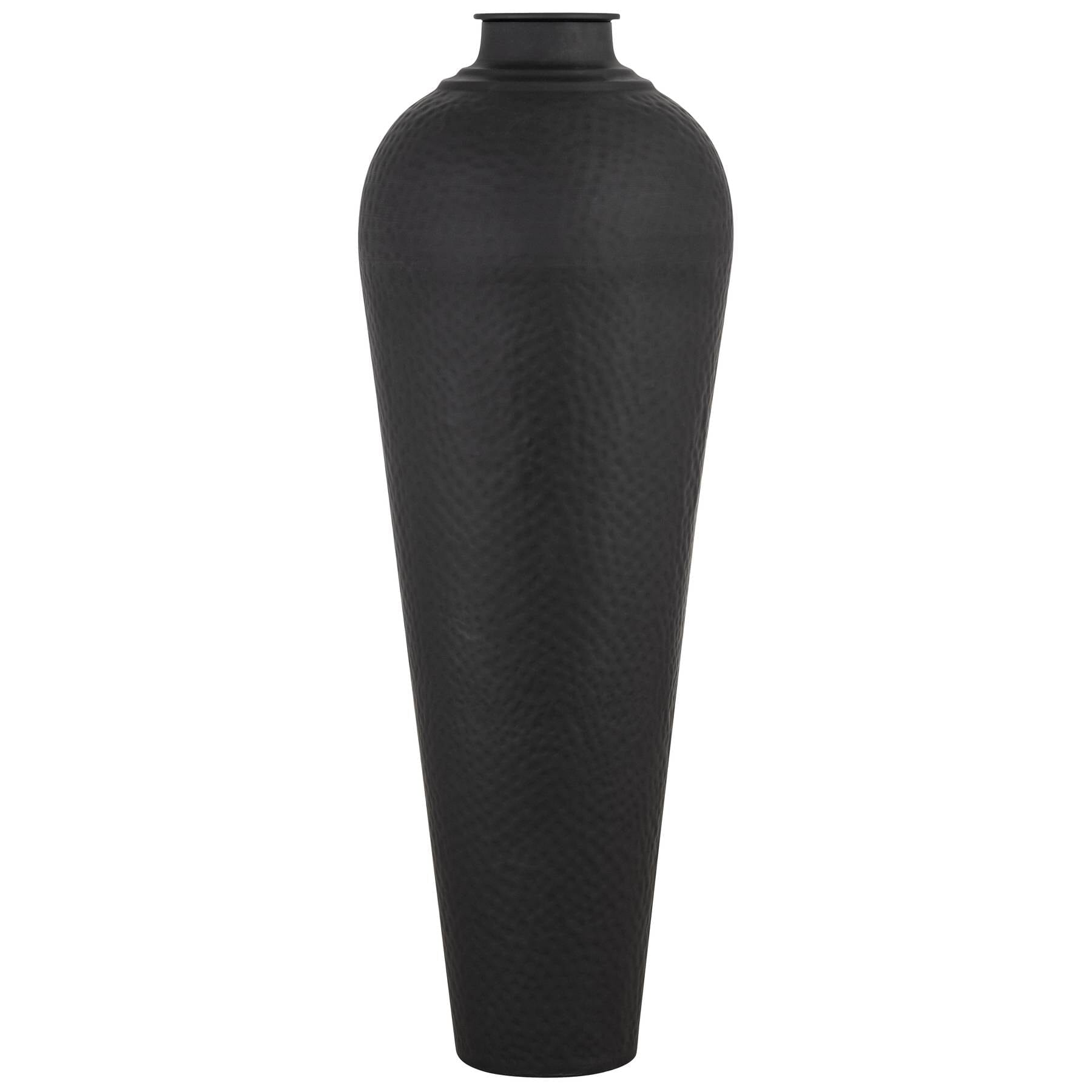Lorén XL Matt Black Hammered Vase Accessories 