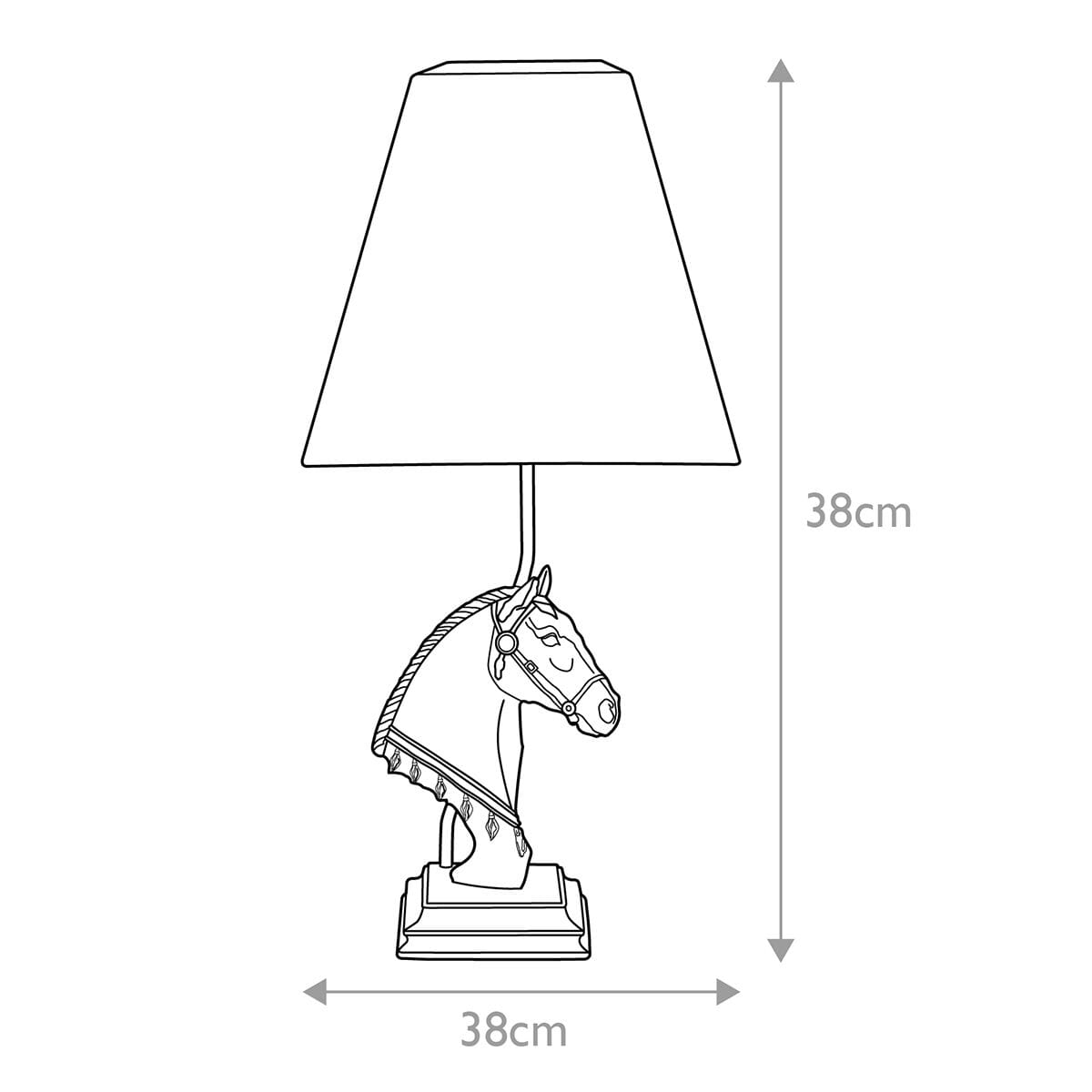 Lottie Bronze Horse Decorative Table Lamp Lighting 