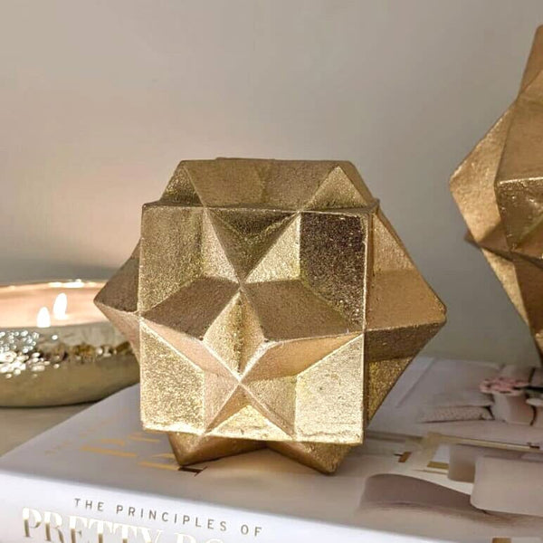Lottie Medium Gold Decorative Geometric Ornament Accessories 