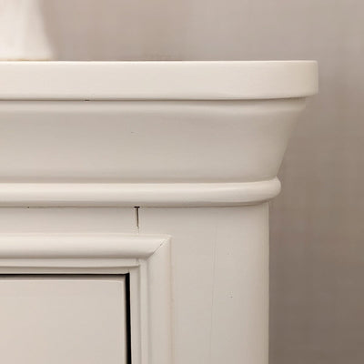 Louvre White Wooden 2 Drawer Bedside Table Furniture 