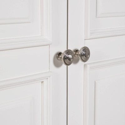 Louvre White Wooden 3 Door Wardrobe Furniture 
