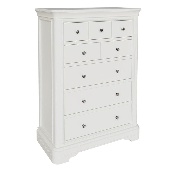 Louvre White Wooden 8 Drawer Chest Furniture 