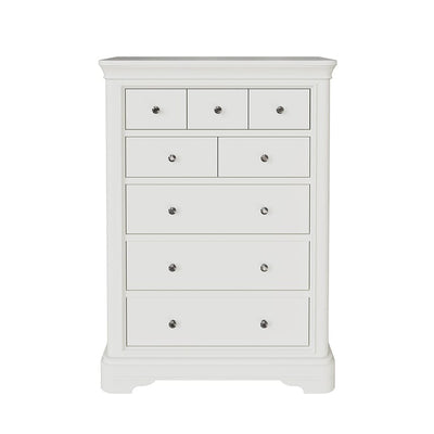 Louvre White Wooden 8 Drawer Chest Furniture 