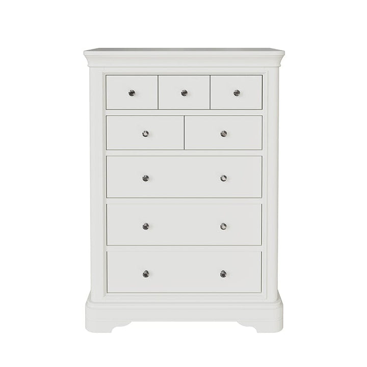 Louvre White Wooden 8 Drawer Chest Furniture 
