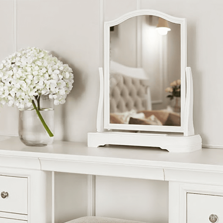 Louvre White Wooden Dressing Table Mirror Accessories 