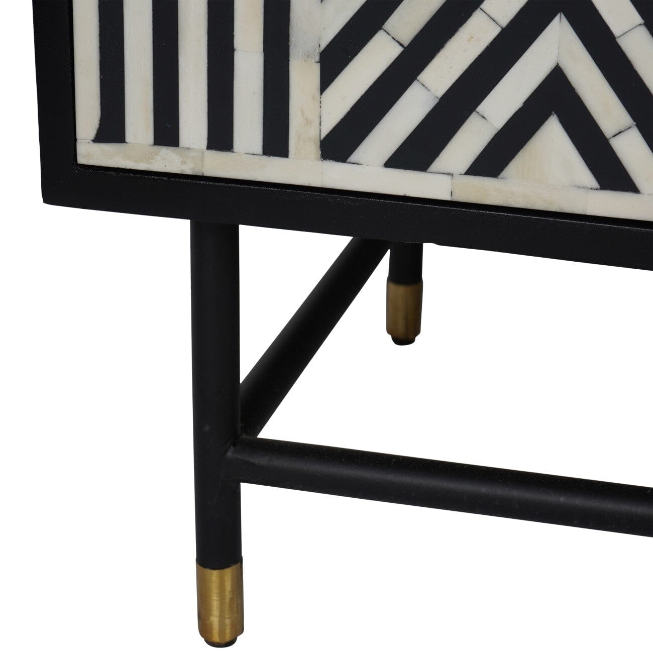 Lydia Luxury Monochrome 4 Door Sideboard Furniture 