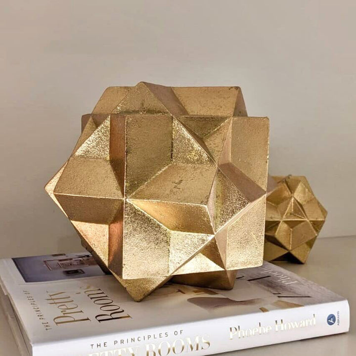 Lyra Large Gold Decorative Geometric Ornament Accessories 