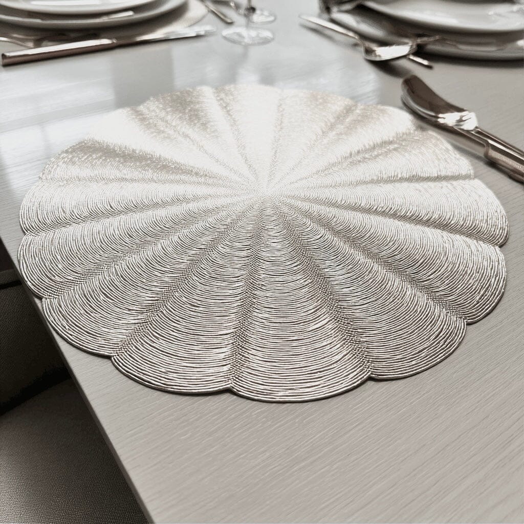 Lyra Silver Round Placemats - Set of 4 