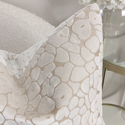 Macy Ivory Leopard Print Cushion - 43x43cm Textiles 