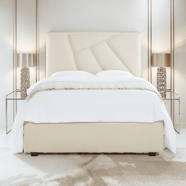 Madeline Luxury Natural Textured Abstract Geometric Bed 