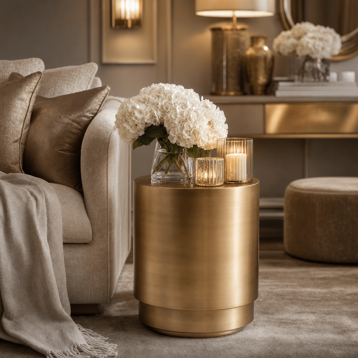 Madrid Antique Bronze Side Table Furniture 