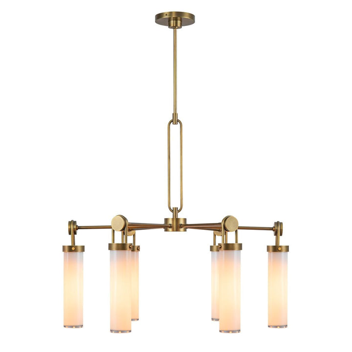 Maelis Gold 6 Light Cylinder Pendant Ceiling Light Lighting 