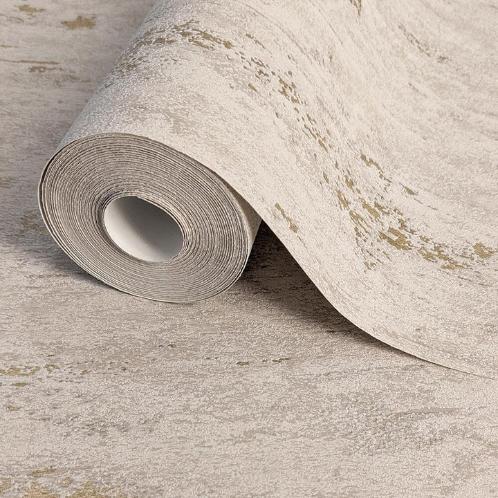 Maeve Taupe & Gold Textured Wallpaper 
