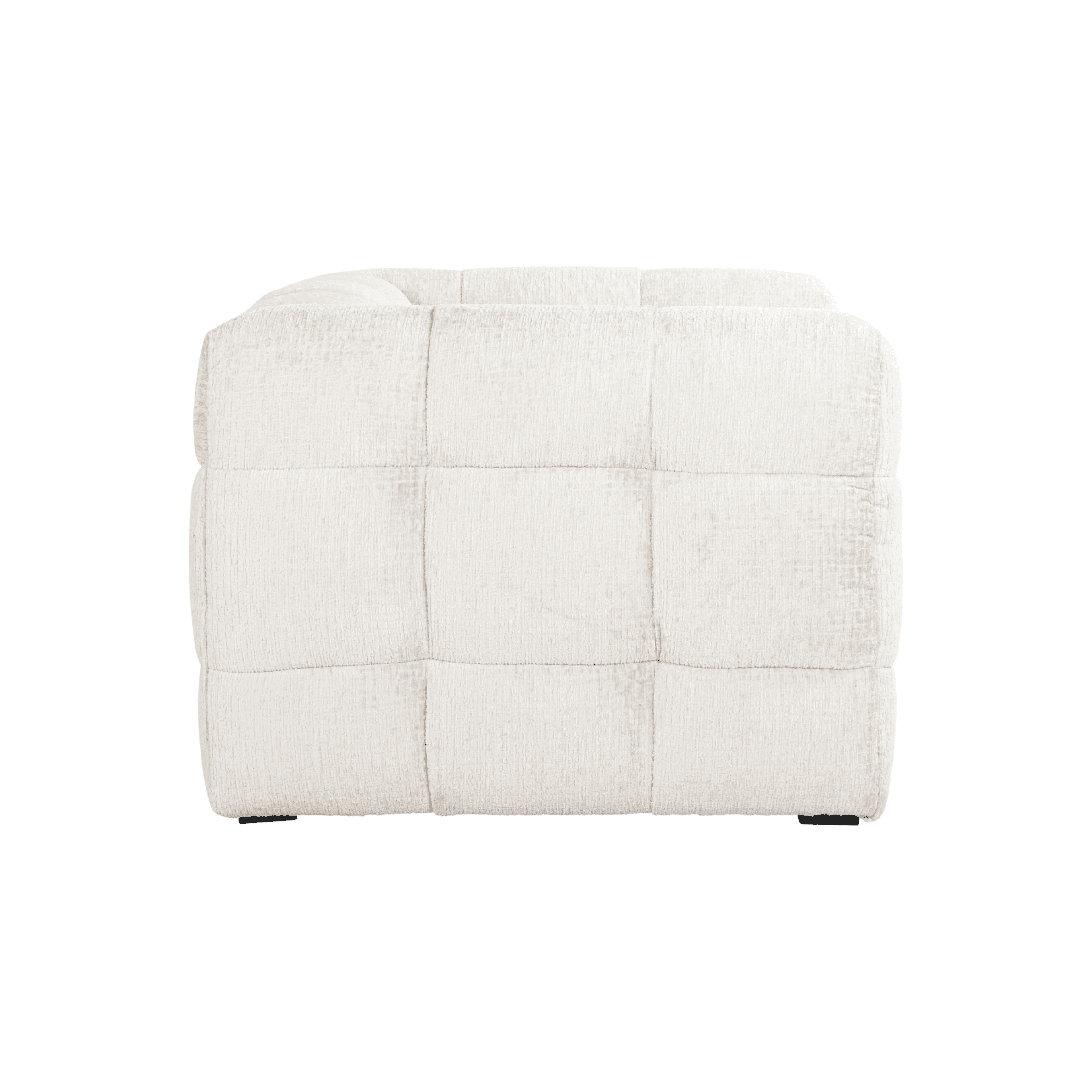 Maggie Cream Chenille Quilted Armchair Furniture 