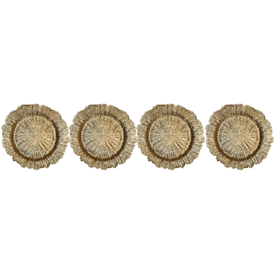 Maisie Gold Coral Charger Plate - Set of 4 Accessories 