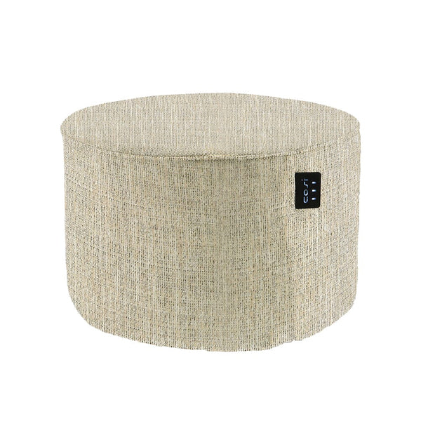 Maldives Outdoor Heated Neutral Textured Large Round Stool Outdoor 