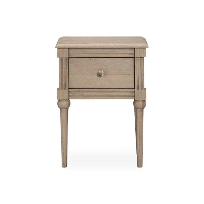 Malibu Washed Wood 1 Drawer Bedside Table Furniture 