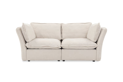 Mallow Coastal Weave Linen 2 Seater Sofa Sofa 