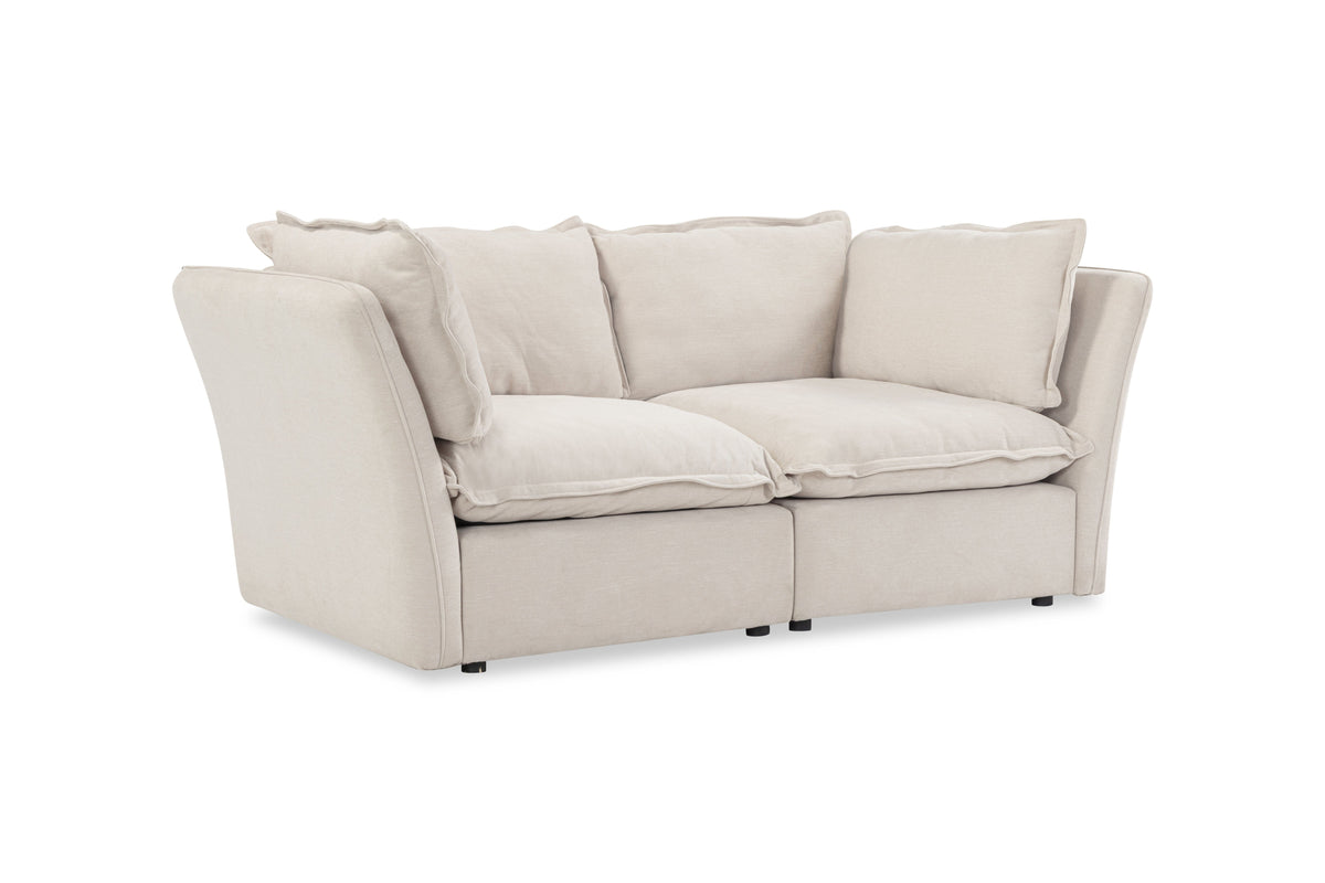 Mallow Coastal Weave Linen 2 Seater Sofa Sofa 