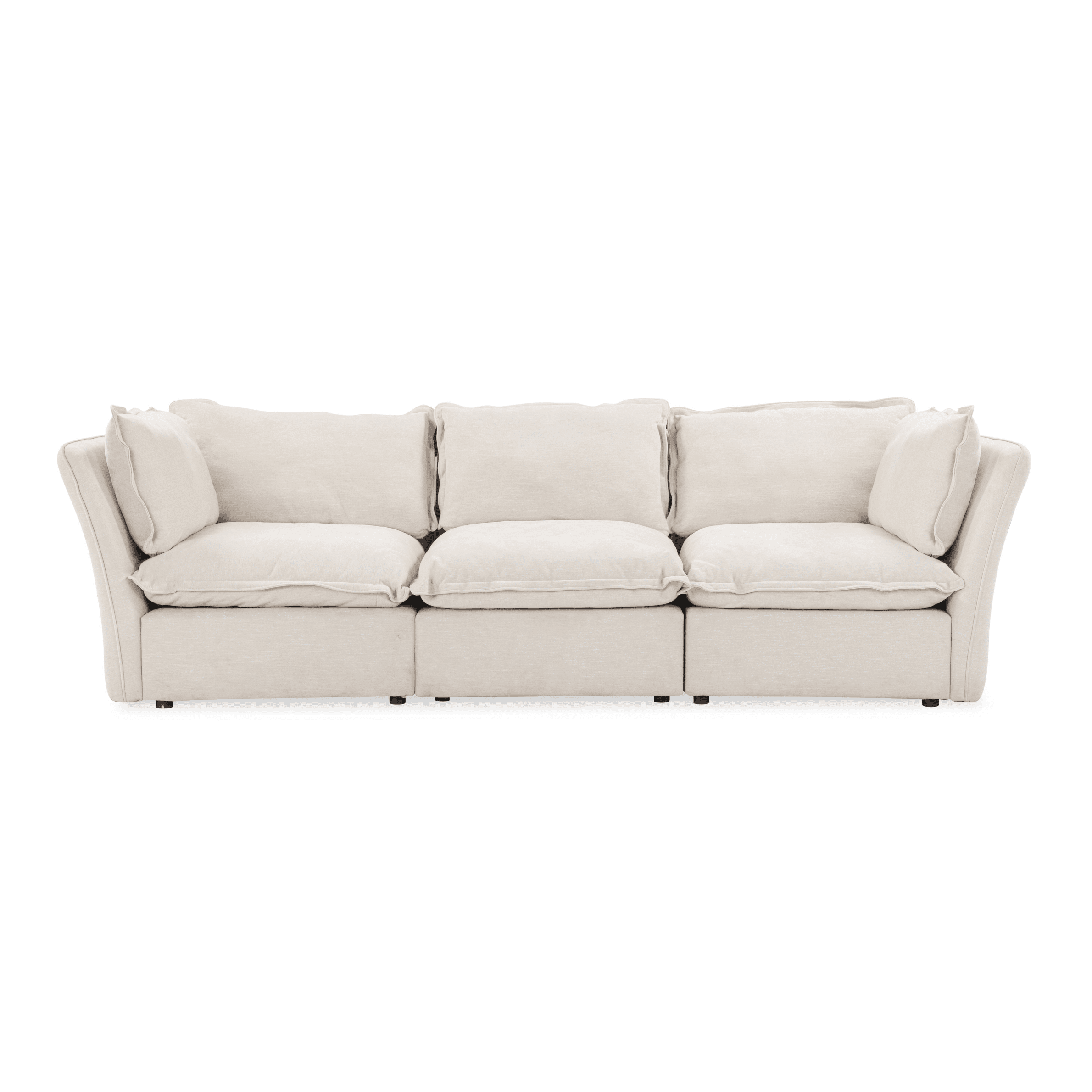 Mallow Coastal Weave Linen 3 Seater Sofa Sofa 