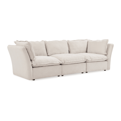 Mallow Coastal Weave Linen 3 Seater Sofa Sofa 
