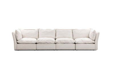 Mallow Coastal Weave Linen 4 seater Sofa Sofa 