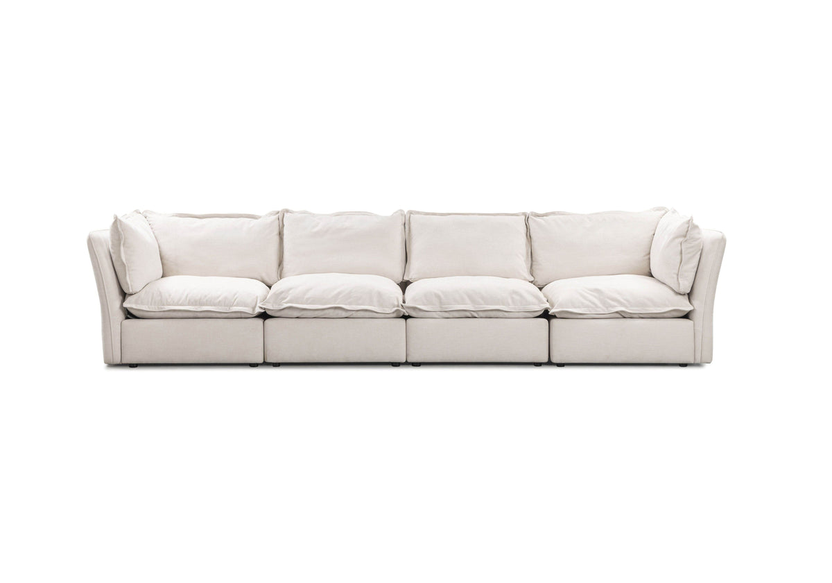 Mallow Coastal Weave Linen 4 seater Sofa Sofa 