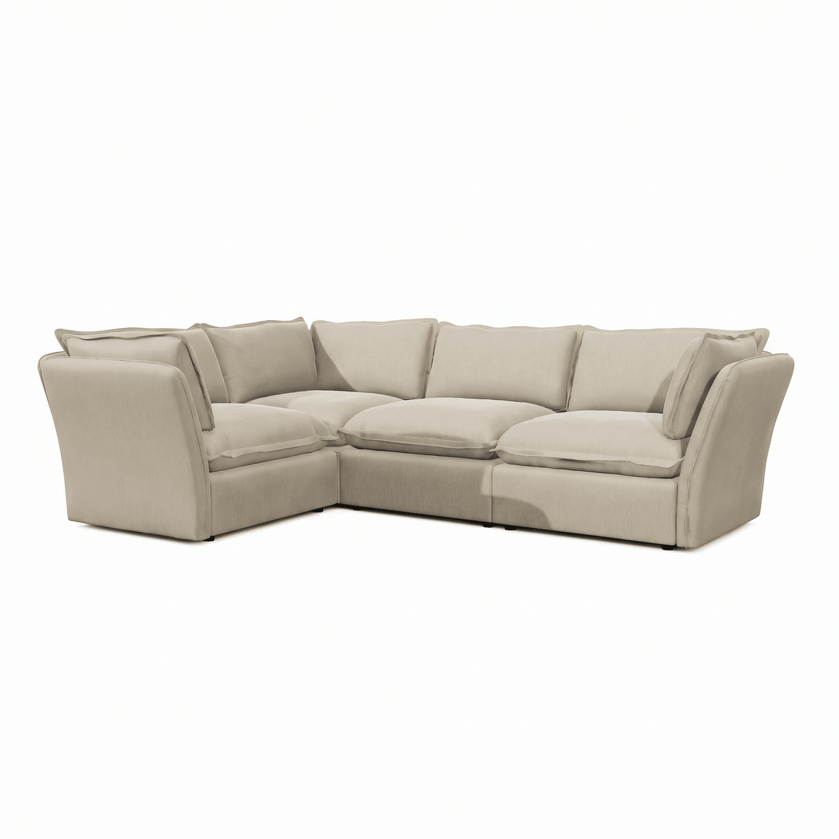 Mallow Coastal Weave Linen Left Hand facing Corner Sofa Sofa 