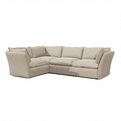 Mallow Coastal Weave Linen Left Hand facing Corner Sofa Sofa 