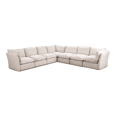 Mallow Coastal Weave Linen XL Corner Sofa Sofa 