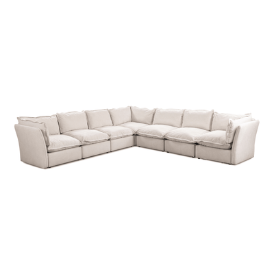 Mallow Coastal Weave Linen XL Corner Sofa Sofa 