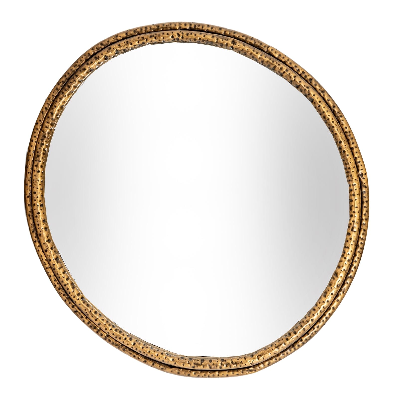 Maltere Gold Large Mirror with Dimpled Frame Accessories 