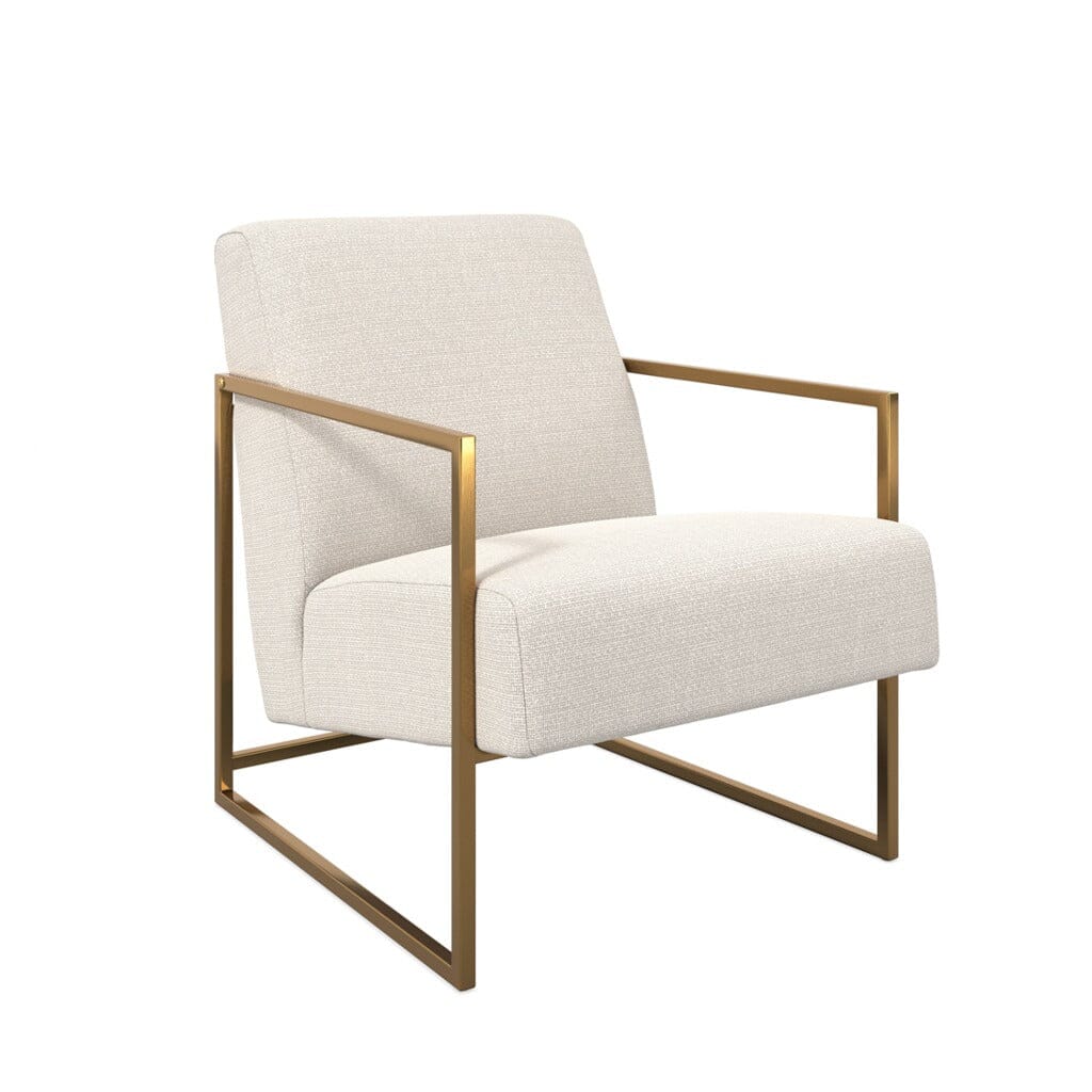 Manila Cream Textured Accent Chair with Gold Frame Furniture 