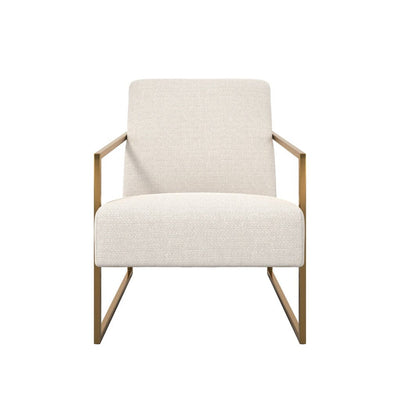 Manila Cream Textured Accent Chair with Gold Frame Furniture 
